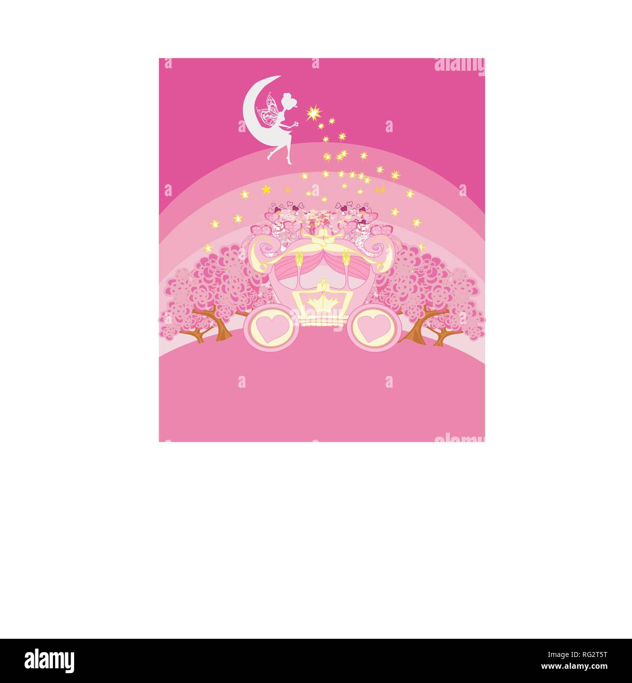 Abstract fairy tale invitation card Stock Vector
