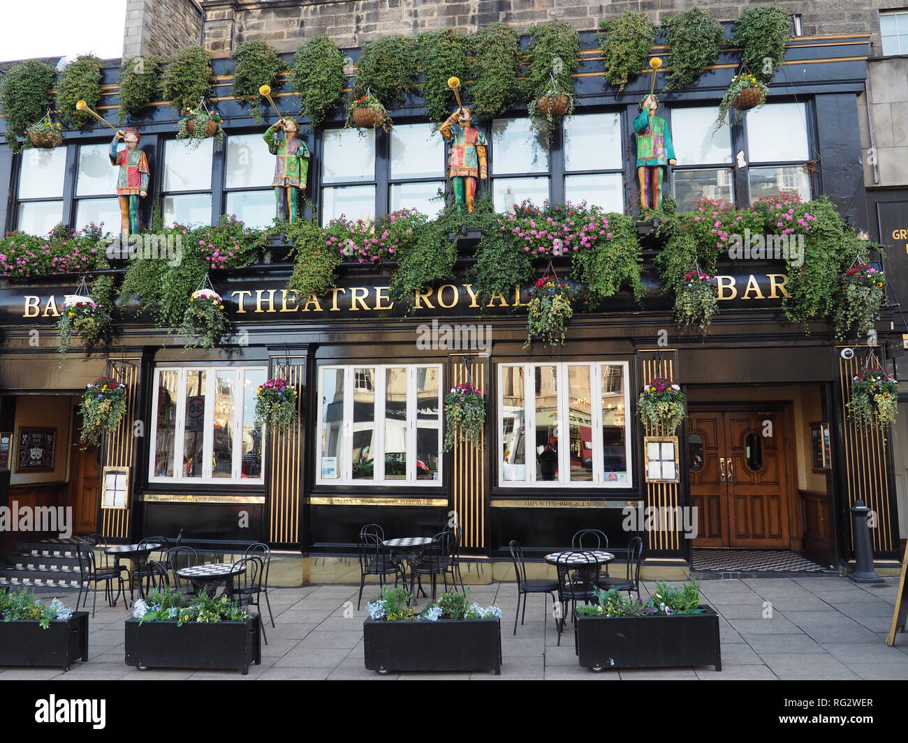 Outside view of the Theatre Royal Bar, Greenside Place, Edinburgh Stock Photo