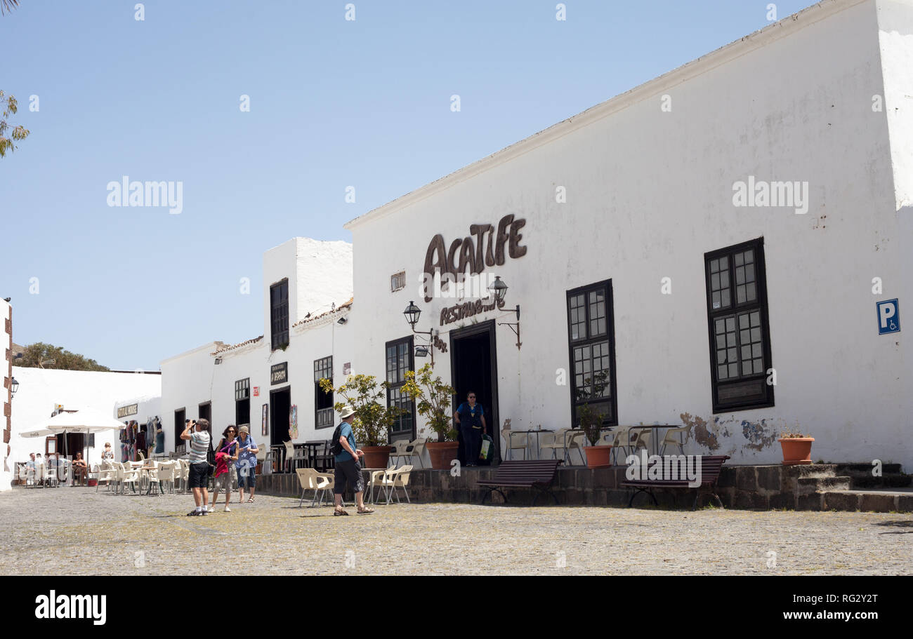 Active restaurant specialising in Canadian cuisine, Teguise, Canary Island, Lanzarote, Spain Stock Photo
