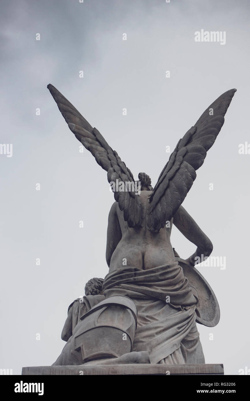 Statue of angel on Schlossbrucke bridge designed by Karl Friedrich