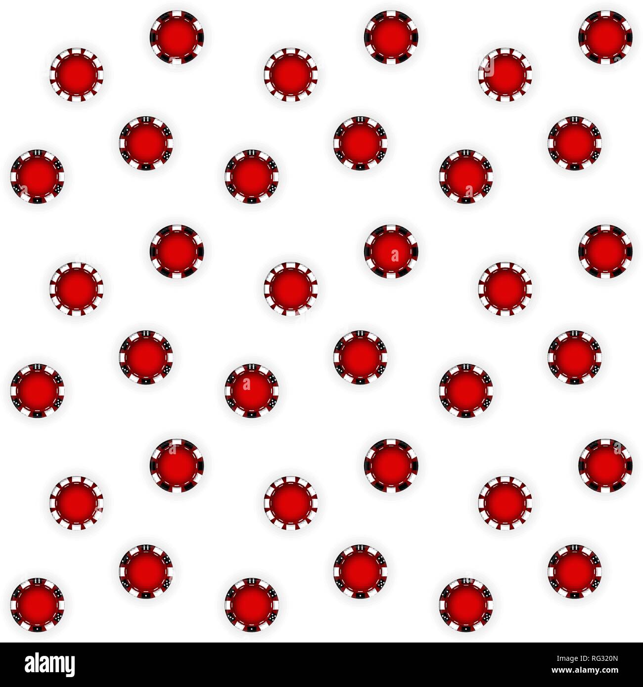 Chips for the casino. Gambling. Seamless pattern. Vector Illustration. EPS10 Stock Vector