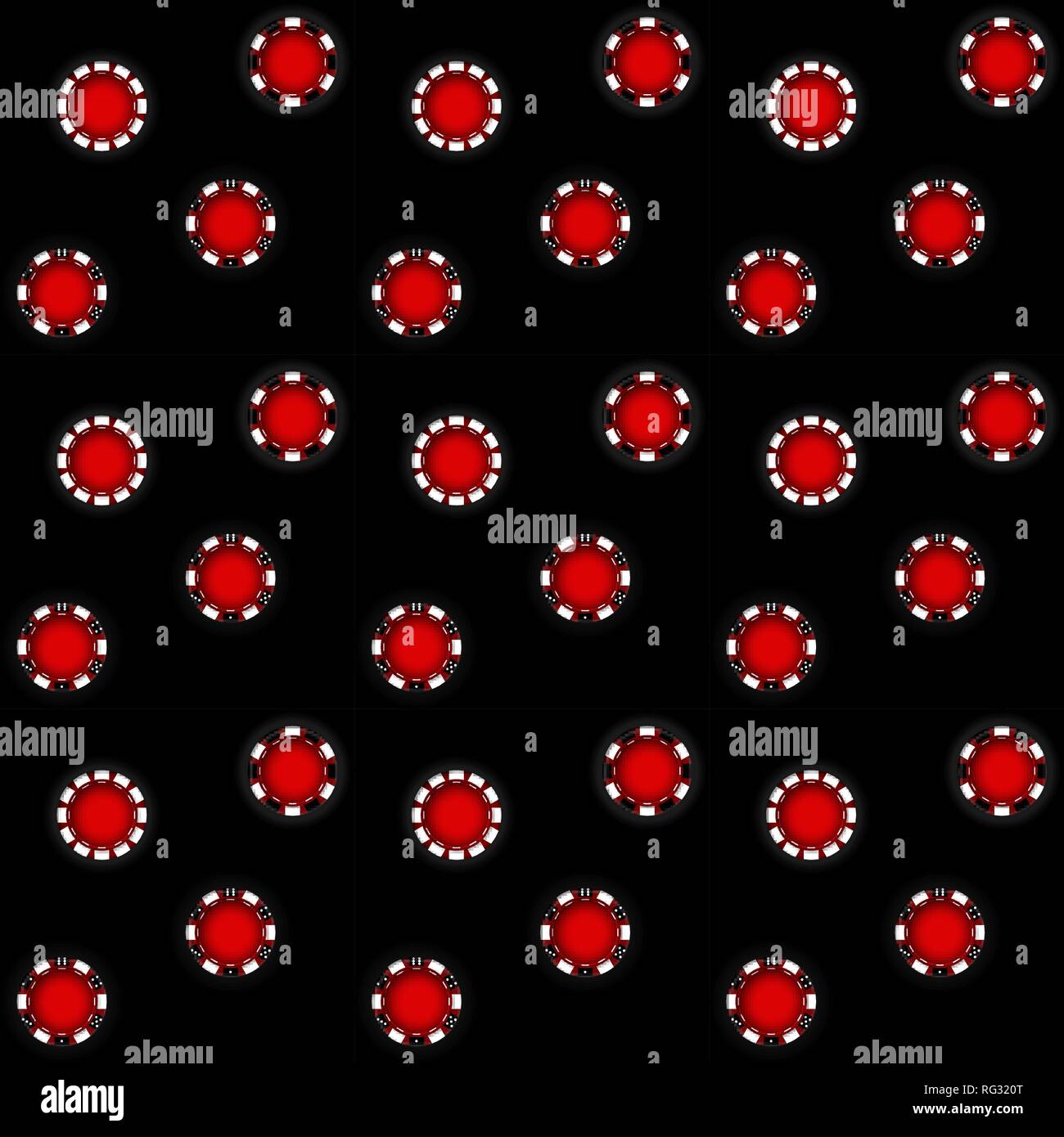 Chips for the casino. Gambling. Seamless pattern. Vector Illustration. EPS10 Stock Vector