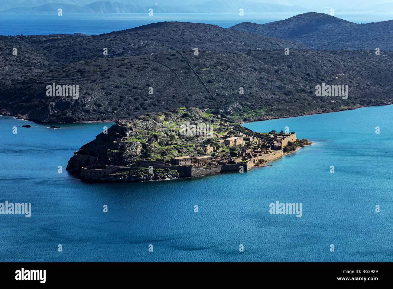 Spinalonga Island Crete Greece Stock Photo