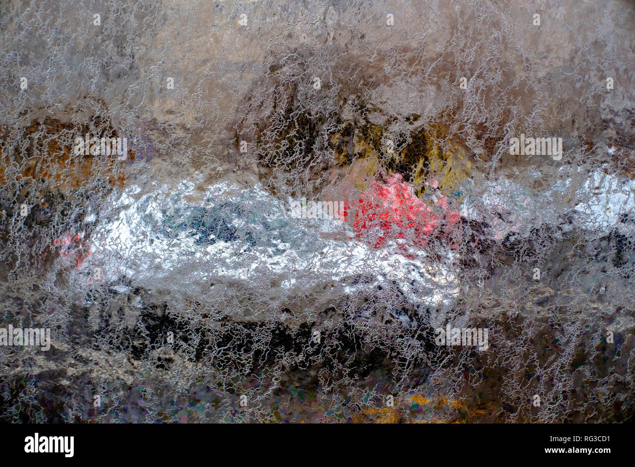 Ice pattern on window seamless background Stock Photo