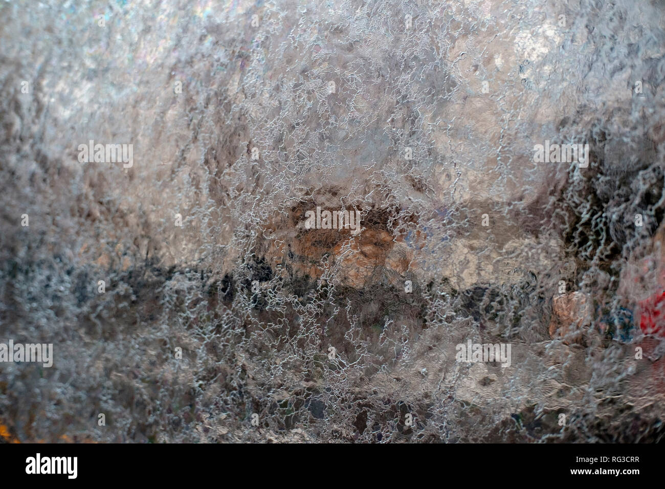 Ice pattern on window seamless background Stock Photo