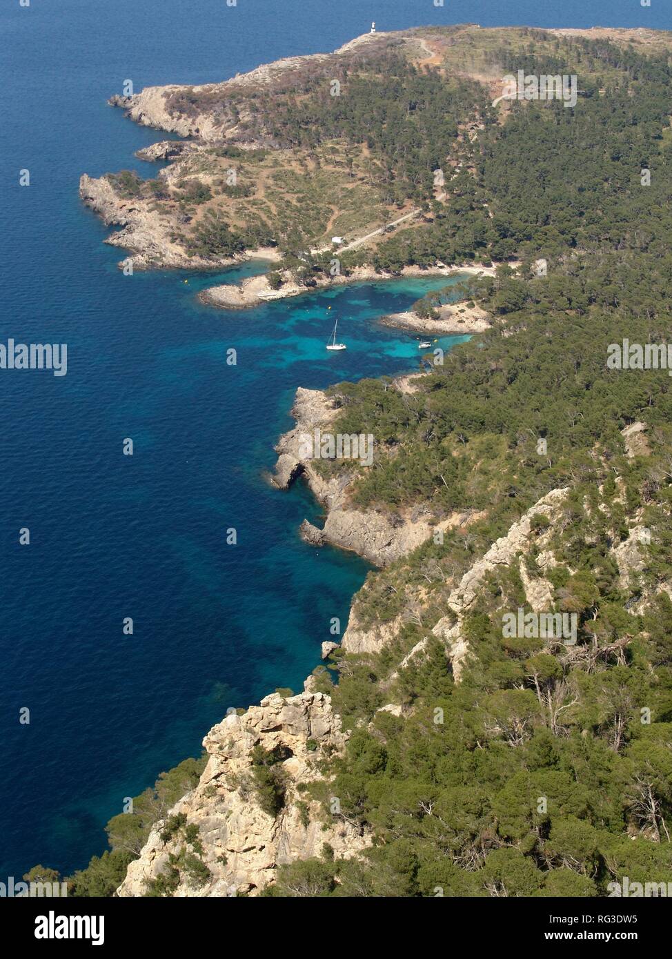 ESP, Spain, Balearic Islands, Mallorca : Peninsula Cap de Pinar between the bay of Pollenca and Alcudia. Stock Photo