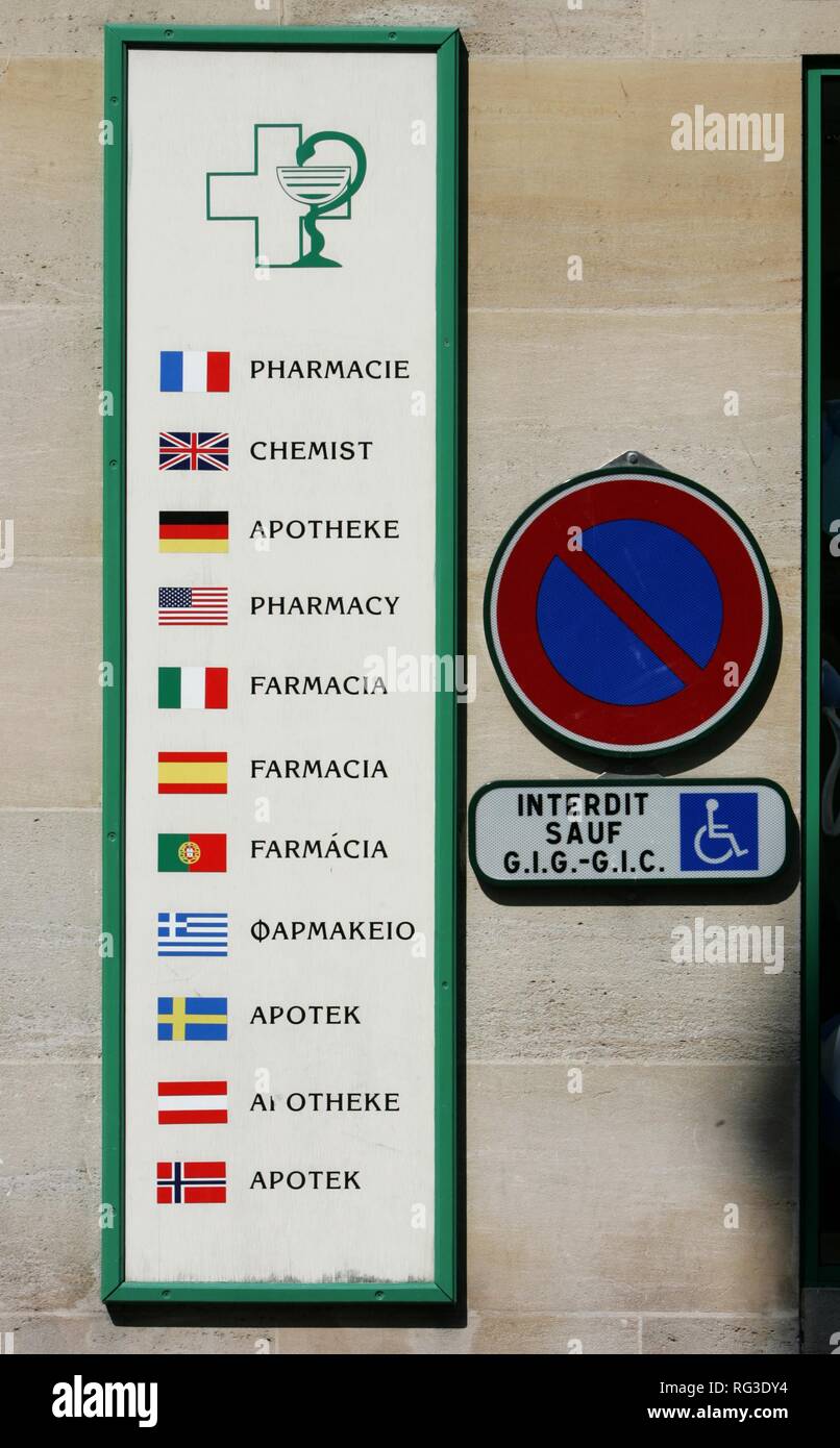 FRA, France, Normandy: Pharmacy. Stock Photo