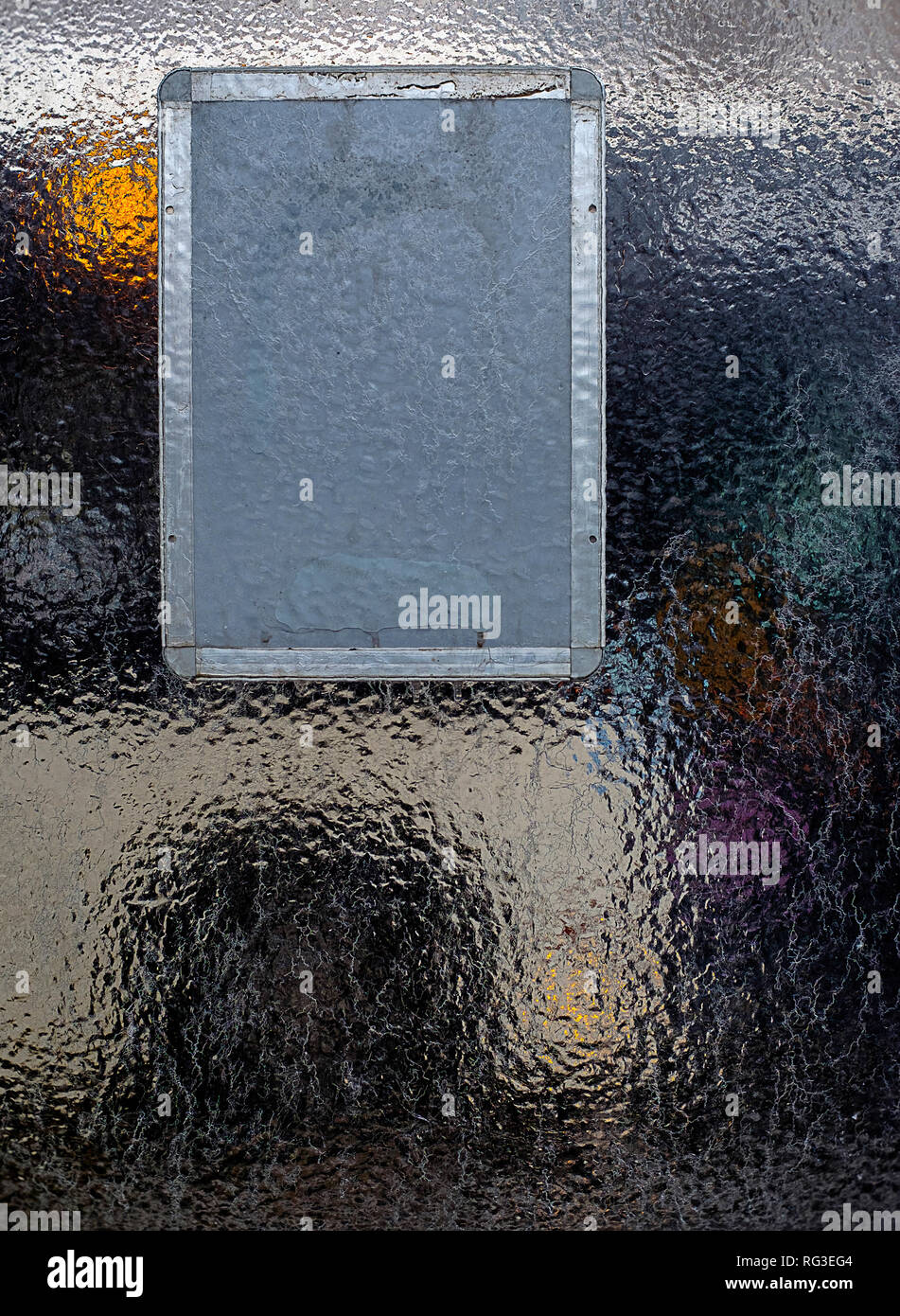 Ice pattern on window seamless background Stock Photo