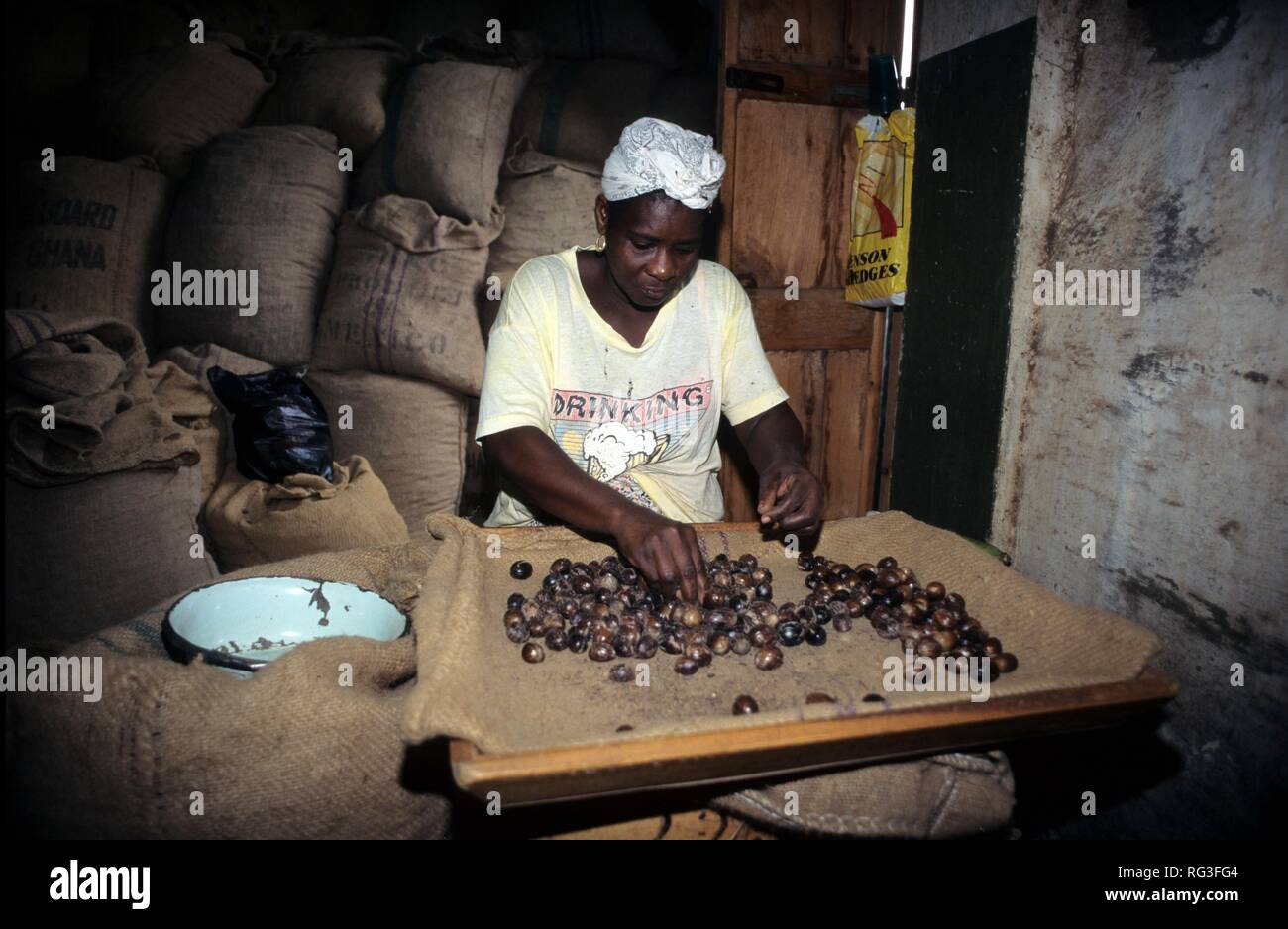 GRD, Grenada nutmeg apples. Grenada is the scond largest producer of