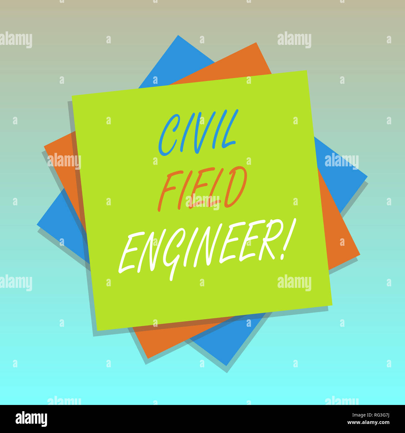 Handwriting text Civil Field Engineer. Concept meaning Oversee