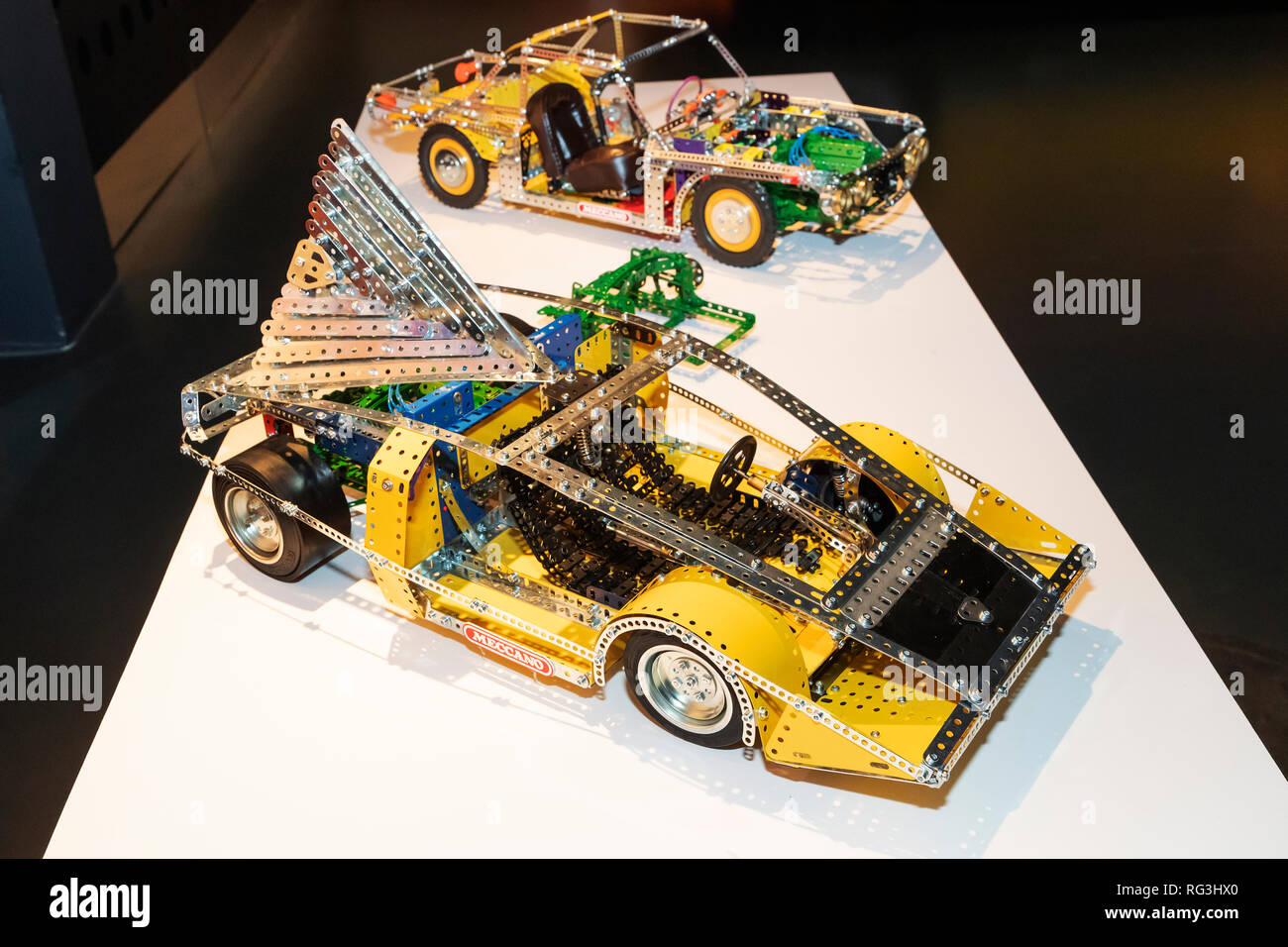 Turin. Exhibition at the National Car Museum named MAUTO, devoted to the car designer Marcello Gandini 'The hidden genius' Car models  on scale. Stock Photo