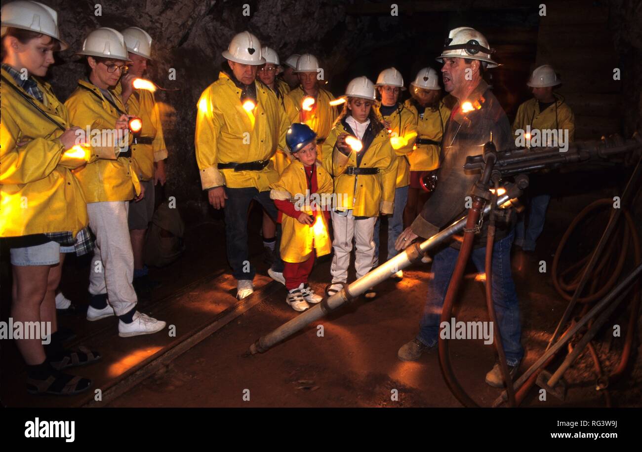 USA, United States of America, Arizona, Bisbee: Visitor Mine, Queen Mine. Former mining town in south Arizona. Last copper mine Stock Photo