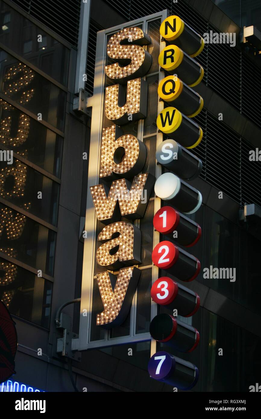 USA, United States of America, New York City: subway station at times Square. Stock Photo