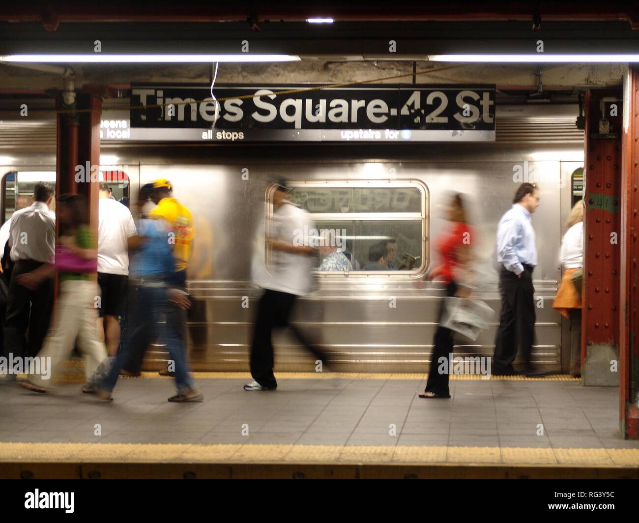USA, United States of America, New York City: New York Subway. Subway station imes Square, 42nd Street. Stock Photo