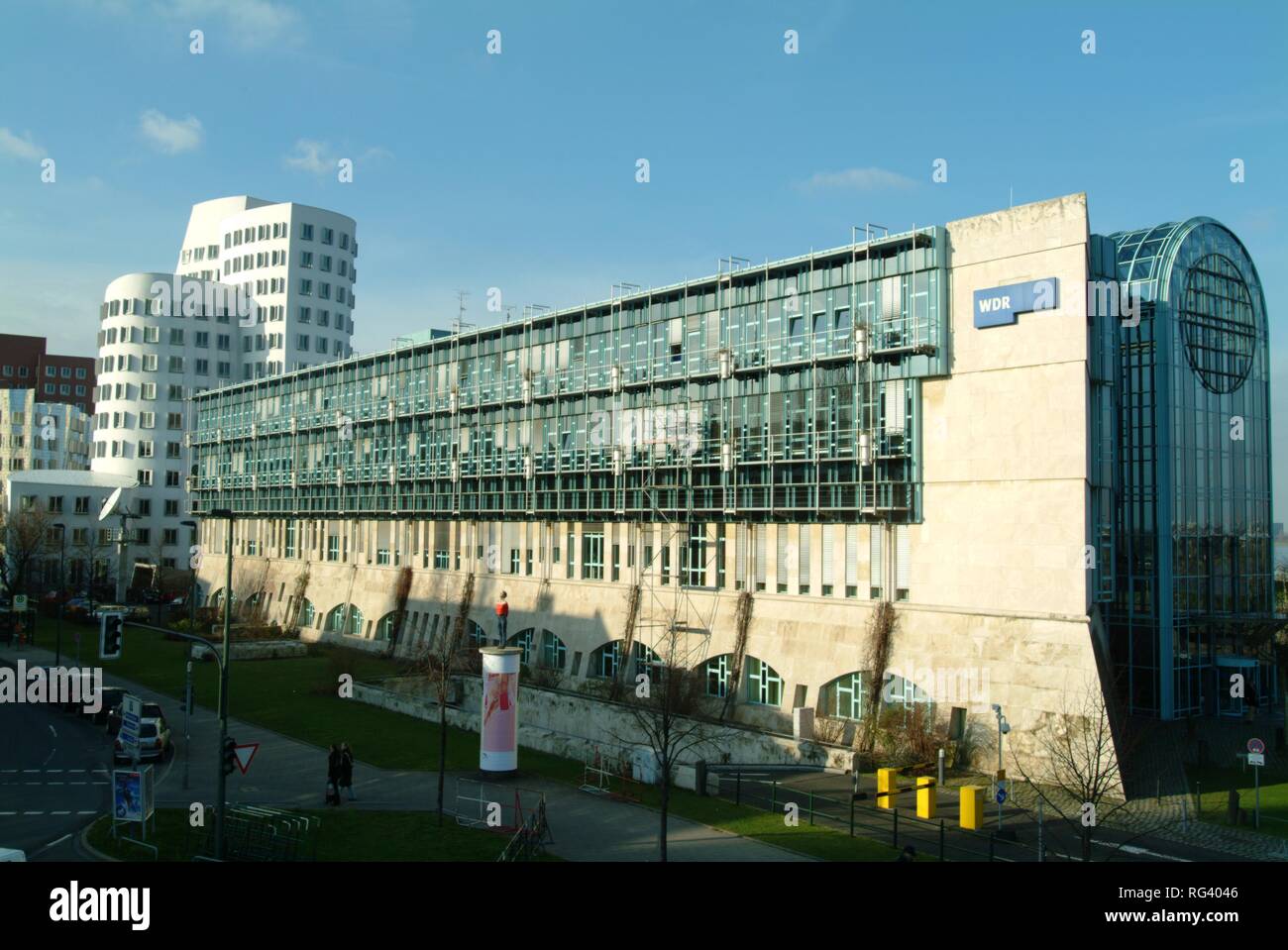 DEU, Germany: Building of the public german TV and radio station West Deutscher Rundfunk, WDR in Duesseldorf. Stock Photo