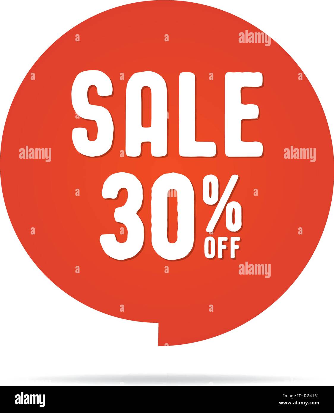 Vol.5 Sale sign set red 30 percent heading design for banner or poster ...