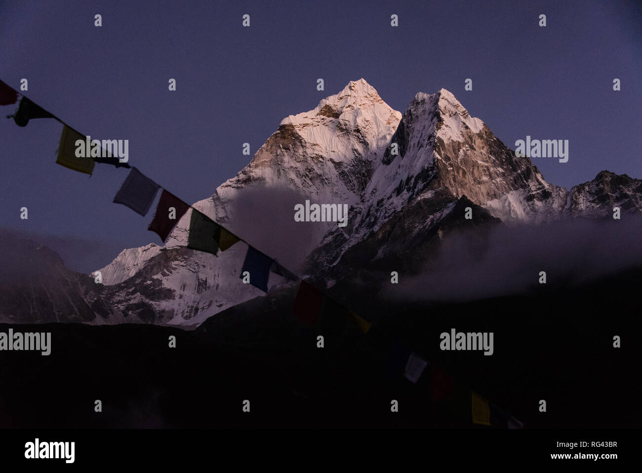 Ama Dablam - a mountain in the Himalaya range of eastern Nepal Stock Photo