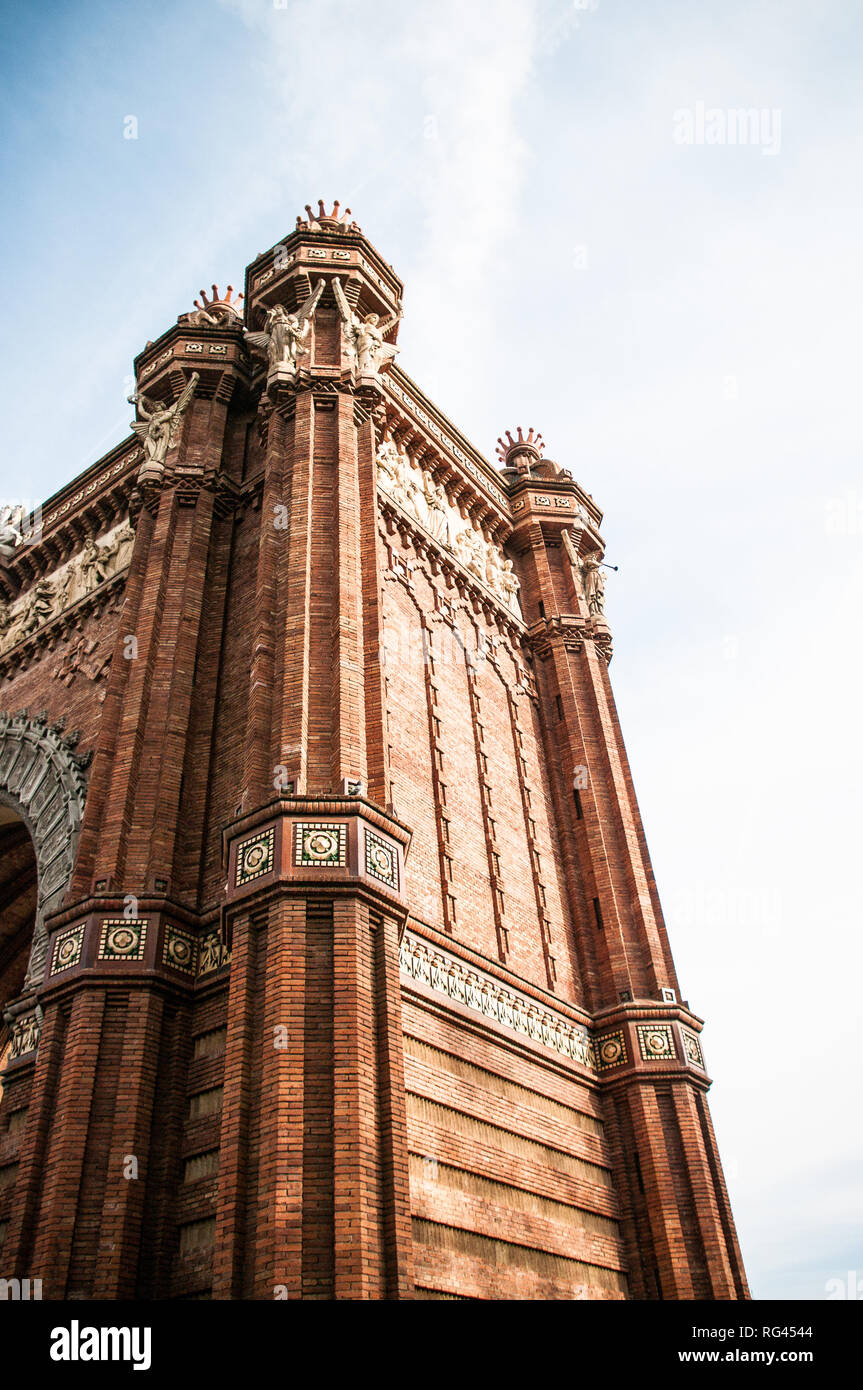 Barcelona Arc de Triomf, Spain Stock Photo