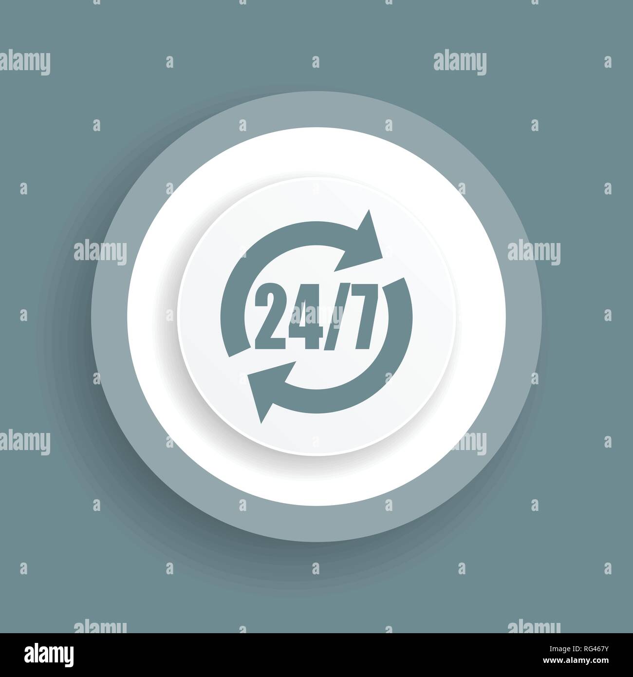 24/7 vector icon Stock Vector