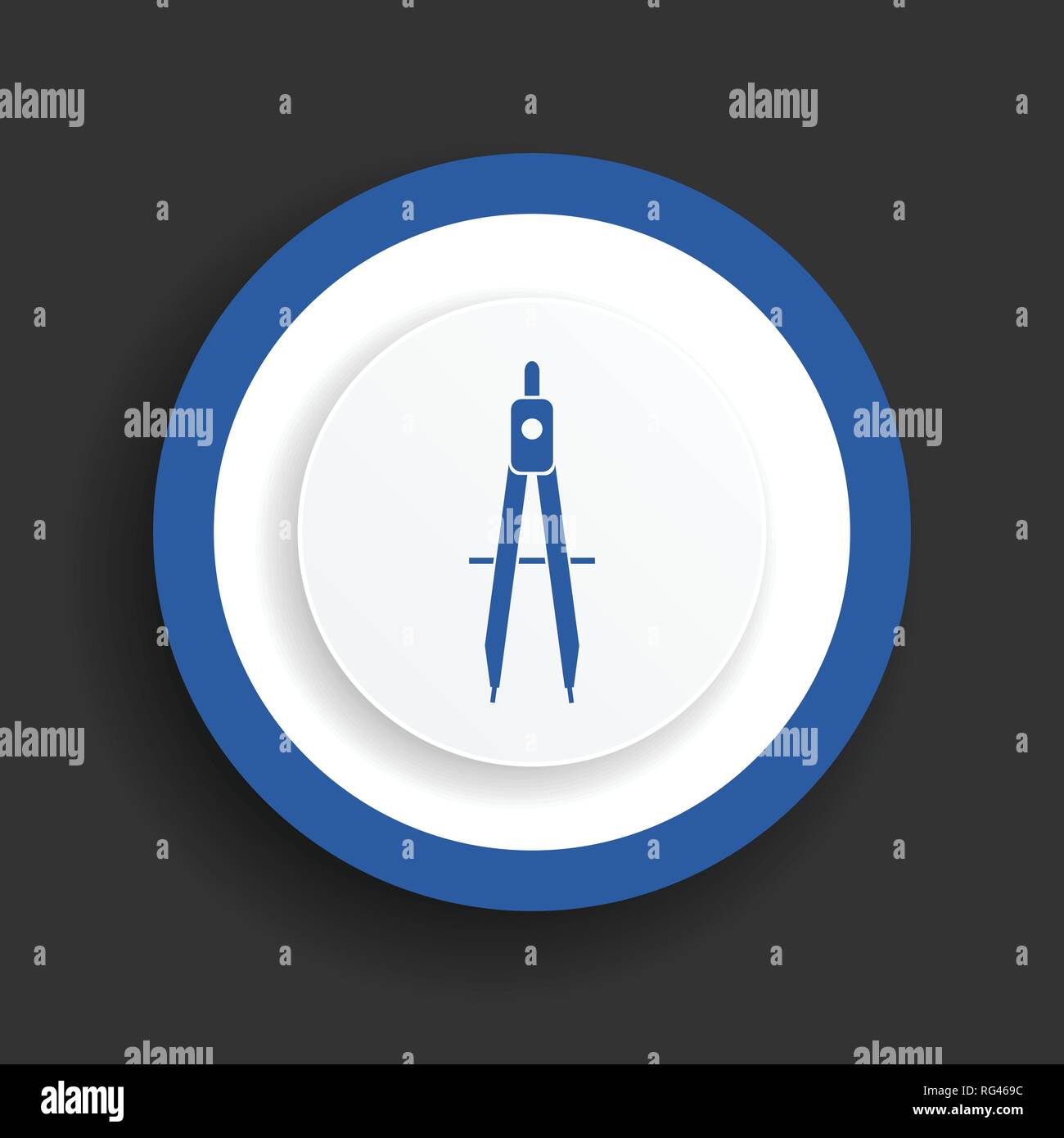Divider vector icon. Flat design calipers sign Stock Vector
