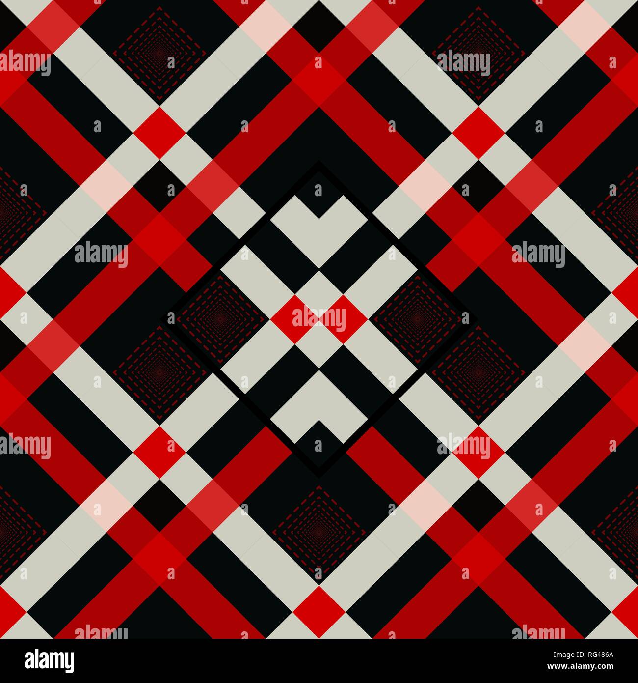 Red and black tartan plaid Scottish seamless pattern.Texture from tartan, plaid, tablecloths, clothes, shirts, dresses, paper, bedding, blankets and o Stock Vector