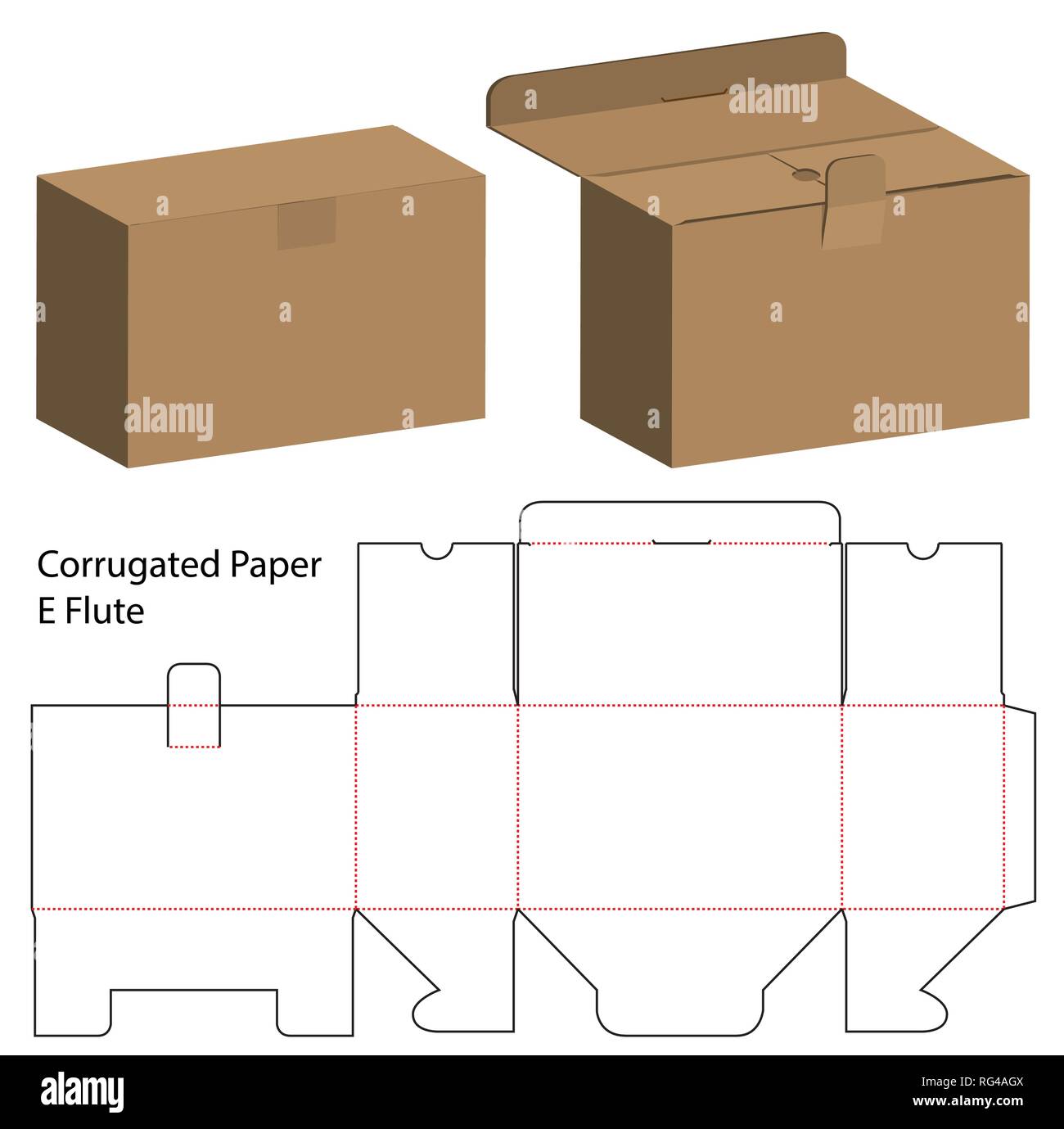 Box Packaging Die Cut Template Design 3d Mock Up Stock Vector Image Art Alamy