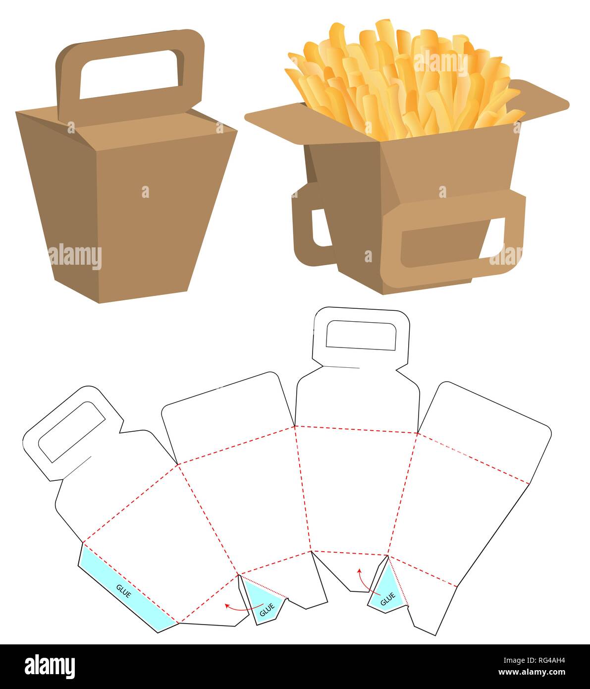 Fries Box Packaging Mockup  Packaging mockup, Box packaging,  packaging