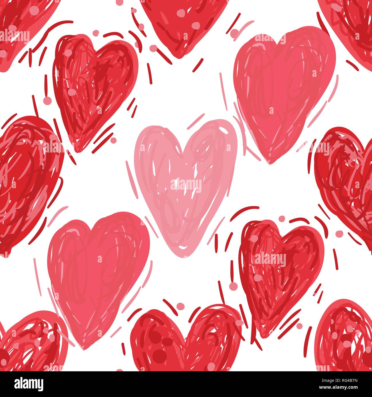 Seamless pattern with hearts. Valentines day background Stock Vector ...