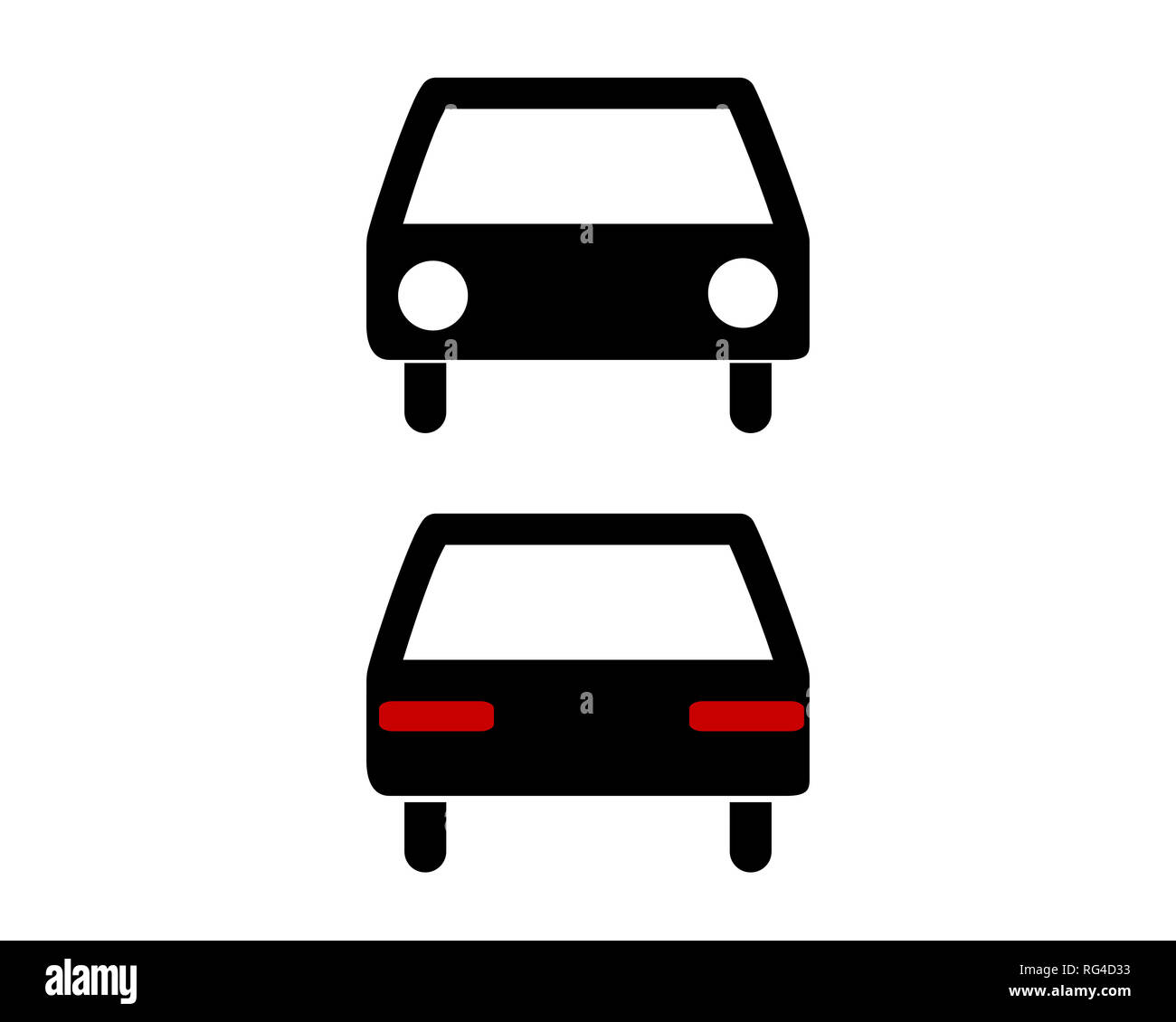 Car silhouettes on white background Stock Photo - Alamy