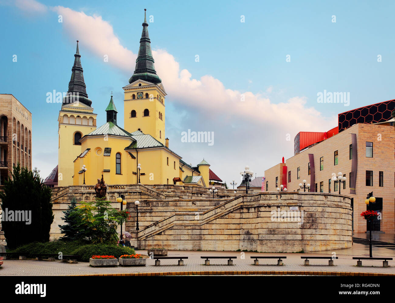 Zilina - Trinity Cathedral, Slovakia Stock Photo