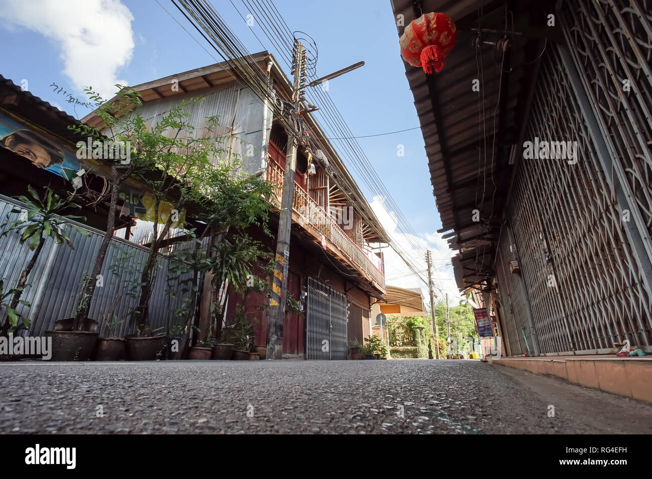 Trad, Thailand - December 01, 2018: Scenery of Klong Bang Pra in Trad province, Thailand. This is old village that become to the travel destination of Stock Photo