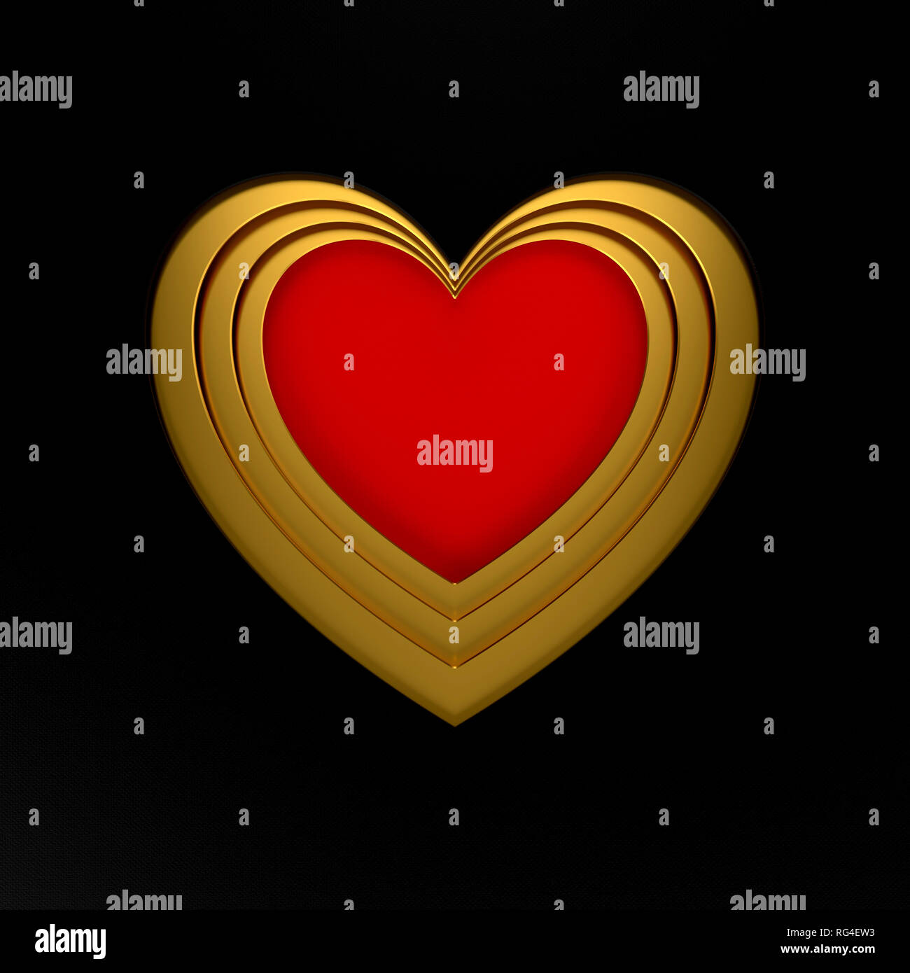 Happy Valentines Day concept. Paper cut heart card Stock Photo - Alamy