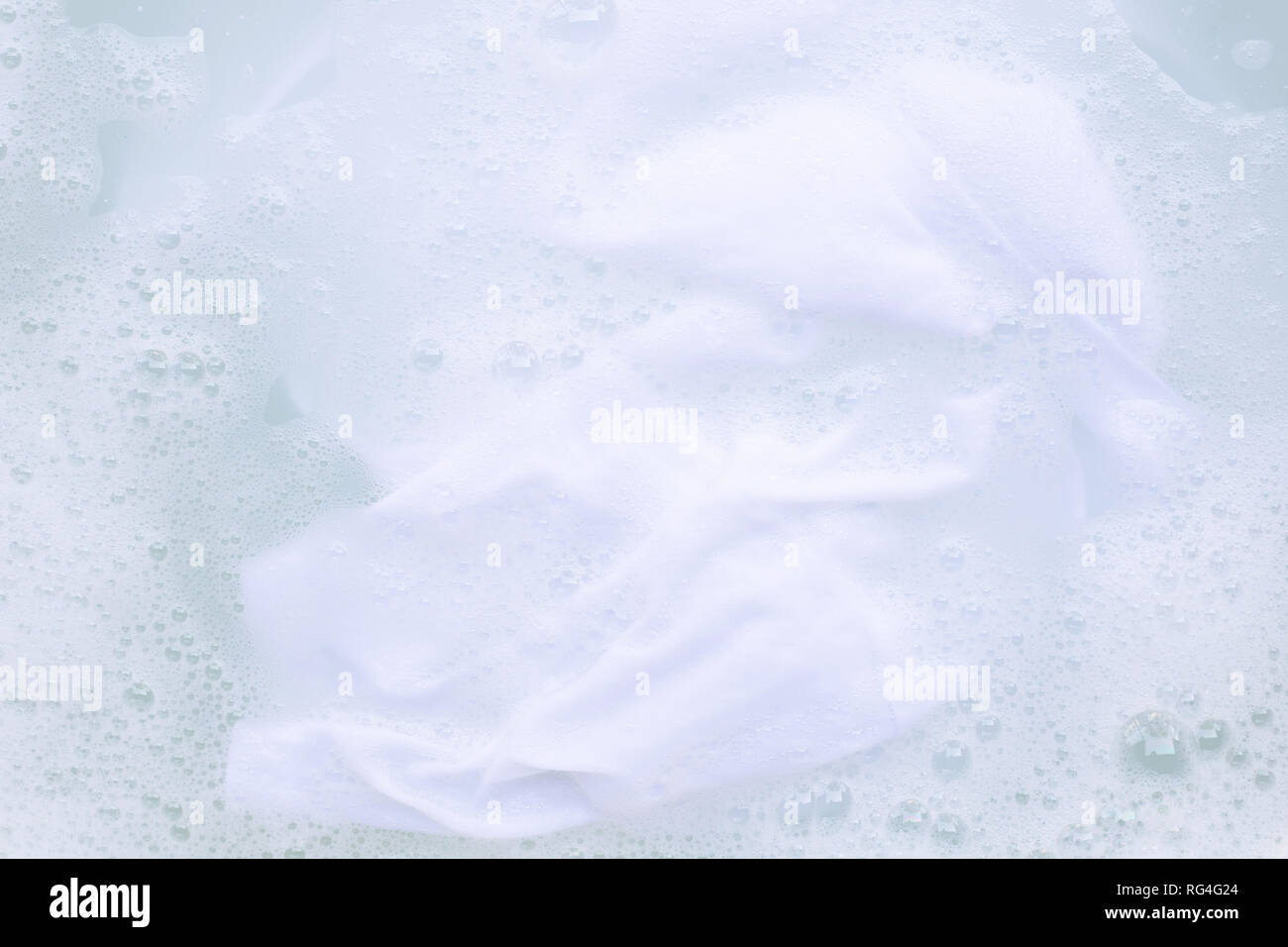 Soak A Cloth Before Washing White Cloth Stock Photo Alamy