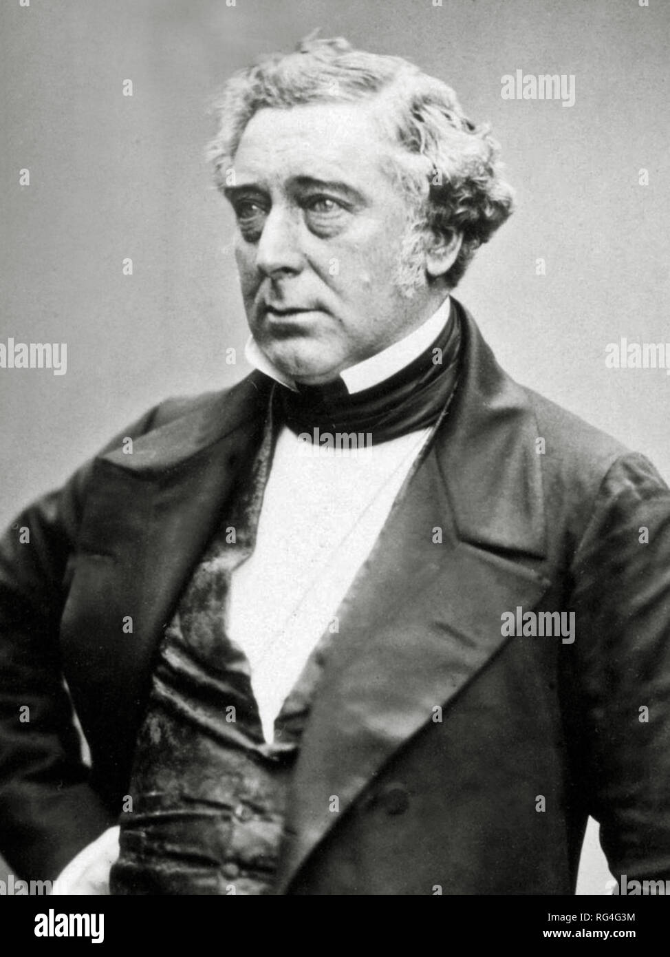 Robert Stephenson (16 October 1803 Ð 12 October 1859) was an early English railway and civil engineer. Scanned from image material in the archives of Press Portrait Service - (formerly Press Portrait Bureau). Stock Photo