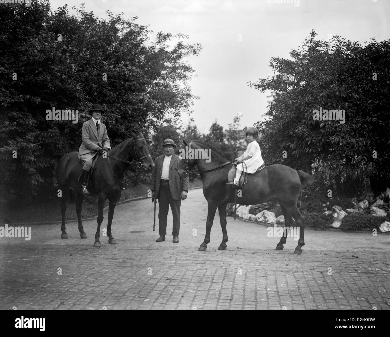 Kid on a horse vintage Black and White Stock Photos & Images - Alamy