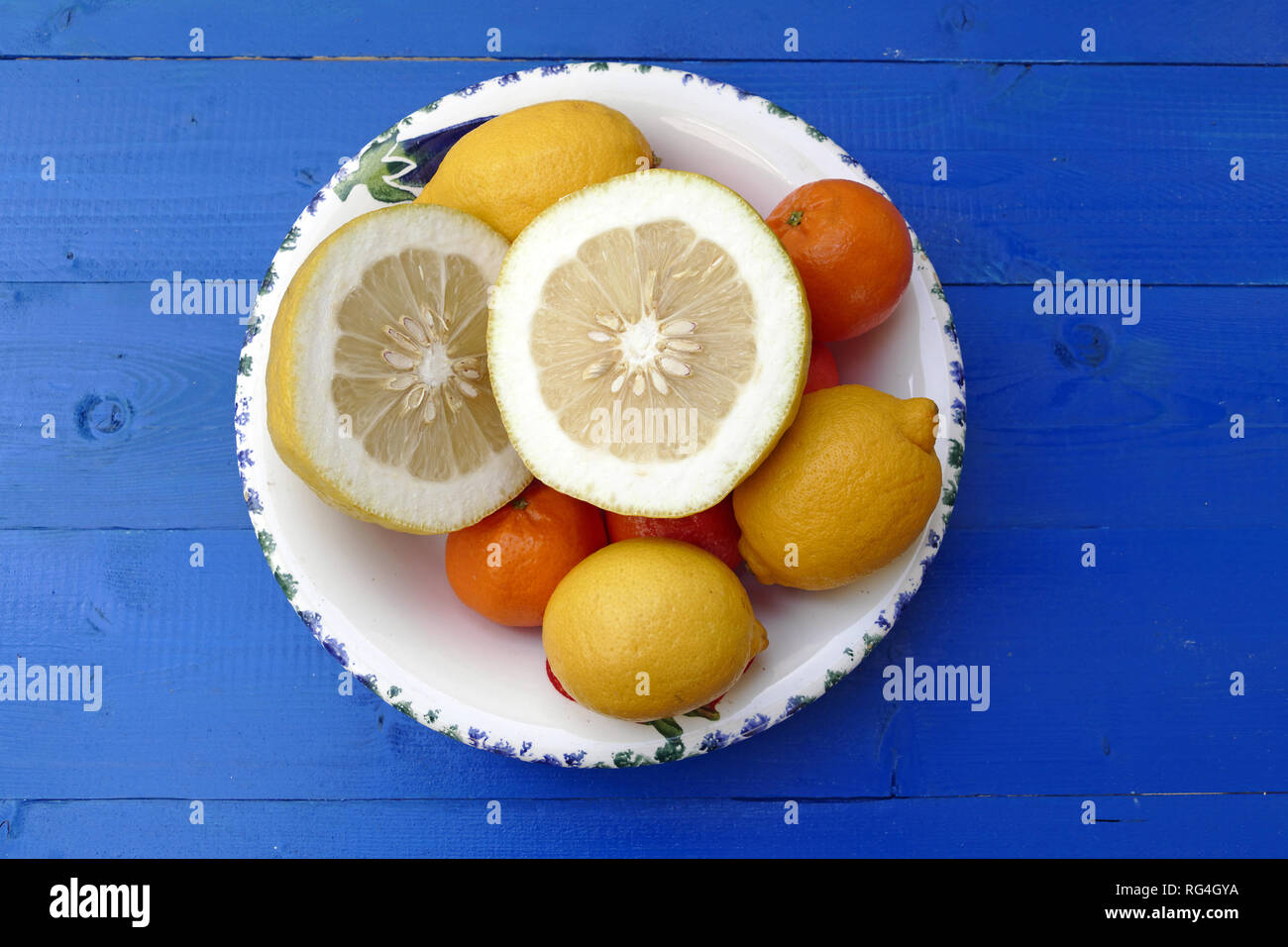 Cedrat, lemon and mandarine Stock Photo