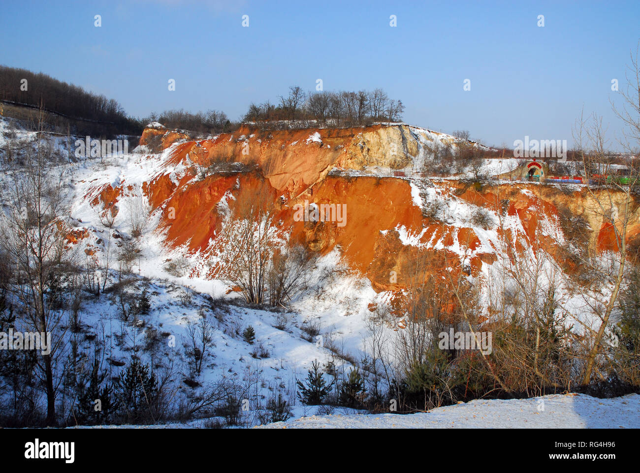 Old bauxite mine in Gant, Hungary. Régi bauxitbánya Gánton, Magyarország  Stock Photo - Alamy