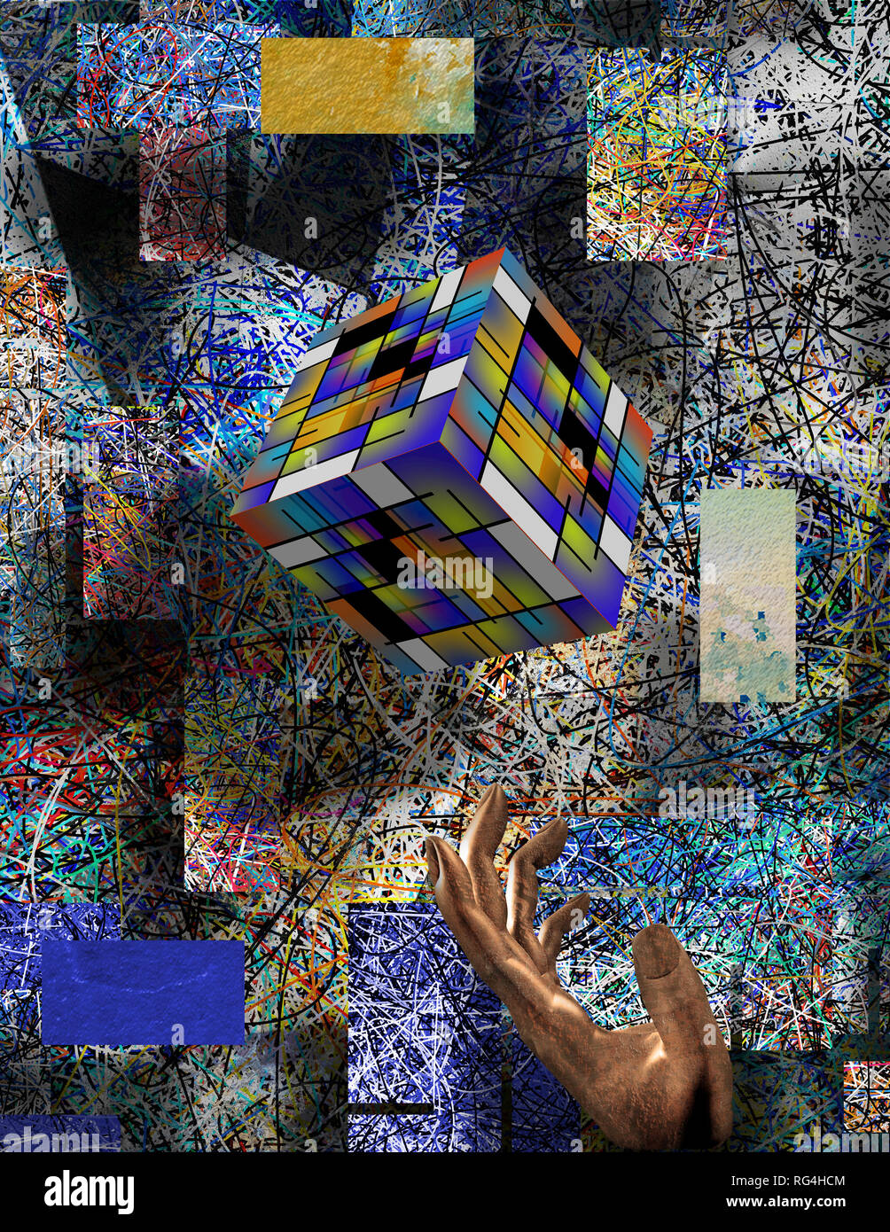 Abstract arrangement textured squares hi-res stock photography and ...