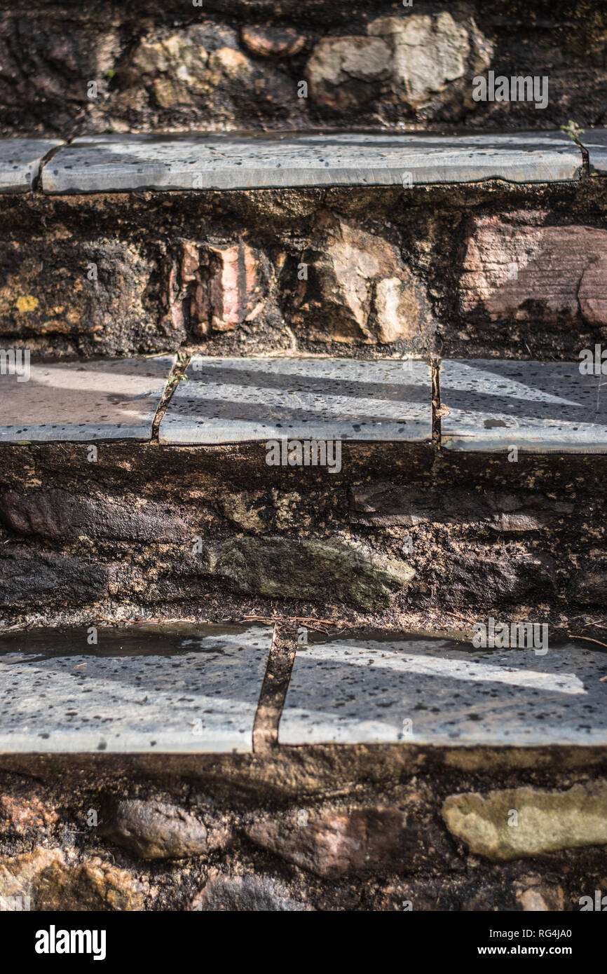 Natural Materials Construction form Front Porch Entrance Steps Stock