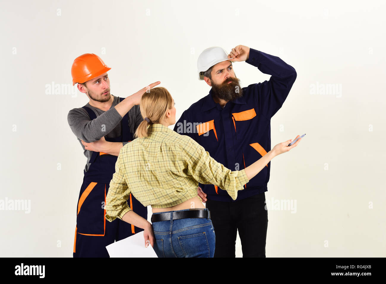 талантливые инженеры двое. Workstream. инжиниринг двойная экспозиция. талантливые инженеры двое. строительная команда.