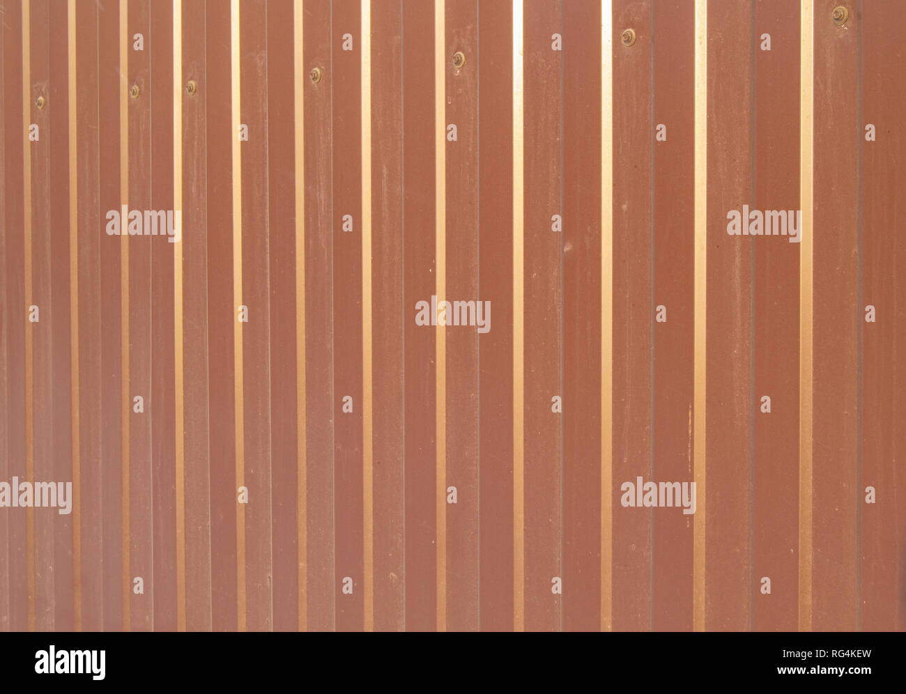 Brown metal siding, modern finishing material for the manufacture of