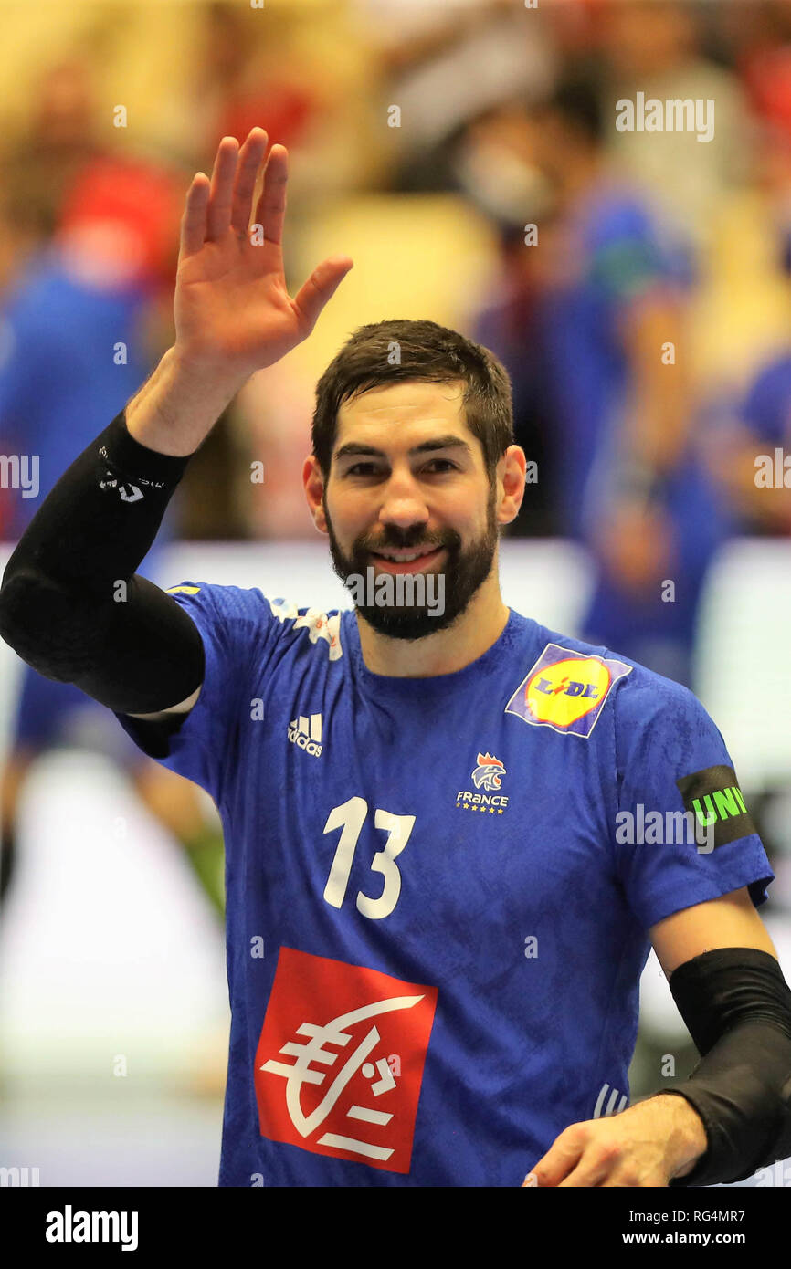 Herning, Denmark. 27th January 2019.Nikola Karabatic (France) during the IHF Men's World Championship 2019, final round handball match between Germany and France on January 27, 2019 at Jyske Bank Boxen in Herning, Denmark - Photo Laurent Lairys / MAXPPP Credit: Laurent Lairys/Agence Locevaphotos/Alamy Live News Stock Photo