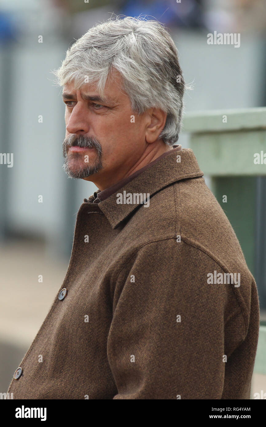 Hot Spring, AR, USA. 25th Jan, 2019. January 25, 2019: Trainer Steve Asmussen before the post of the Smarty Jones Stakes at Oaklawn Park in Hot Springs, Arkansas on January 25, 2019. © Justin Manning/Eclipse Sportswire/CSM/Alamy Live News Stock Photo
