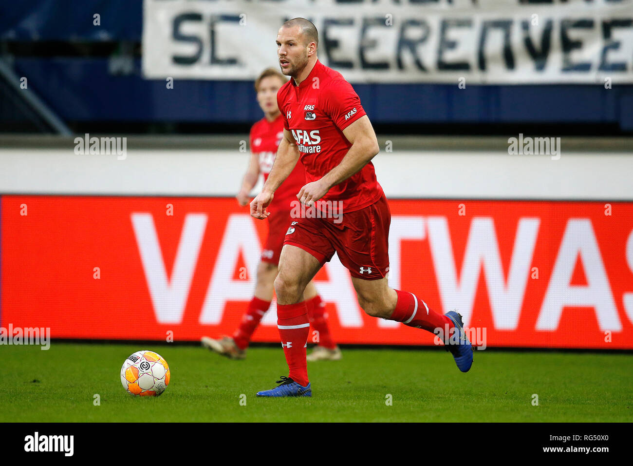 Heerenveen 27 01 2019 Abe Lenstra Stadium Season 2018 2019 Dutch Eredivisie Az Player Ron Vlaar During The Match Sc Heerenveen Az Stock Photo Alamy