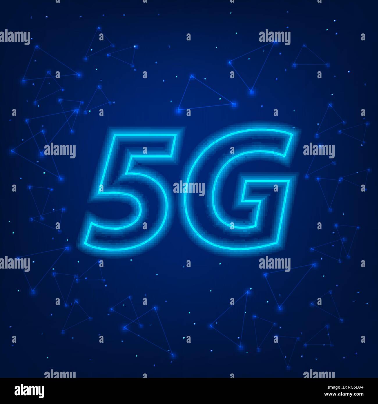 5G standard of modern transmission technology. Vector