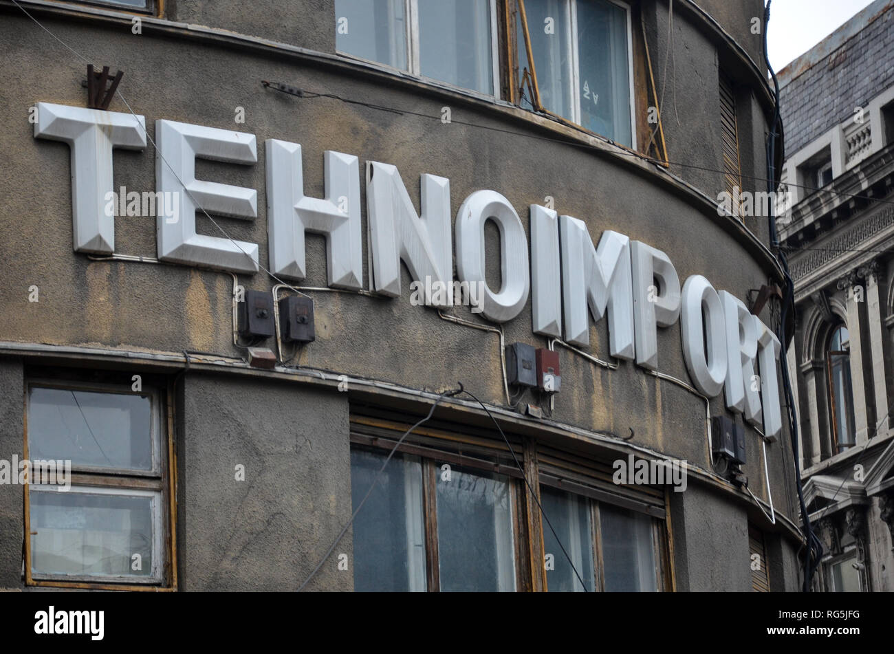 Technoimport Building, Bucharest, Romania, November 2018 Stock Photo