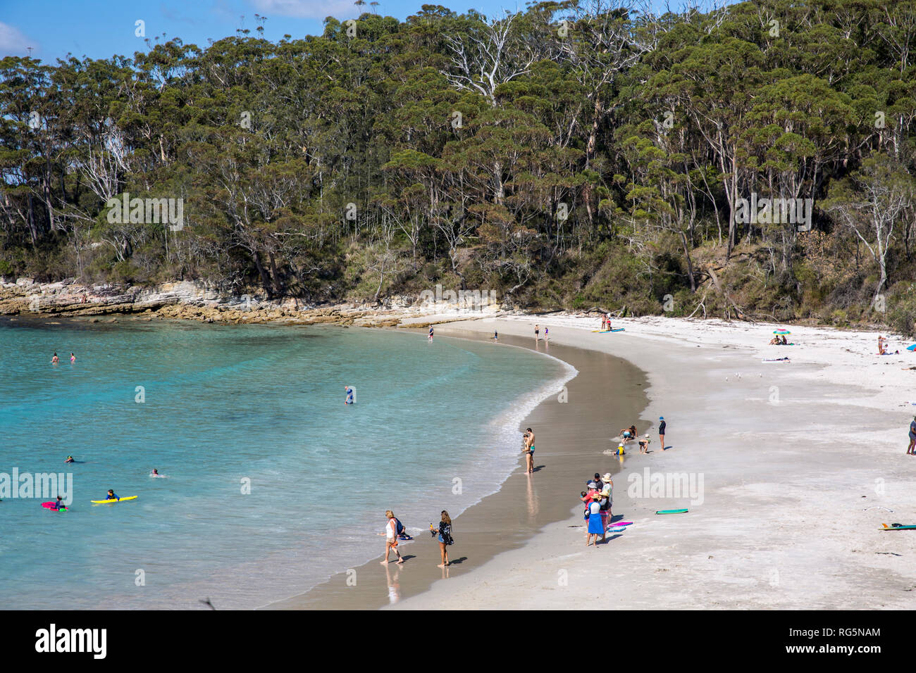 Blenheim beach in Jervis bay national park, one of the white sand