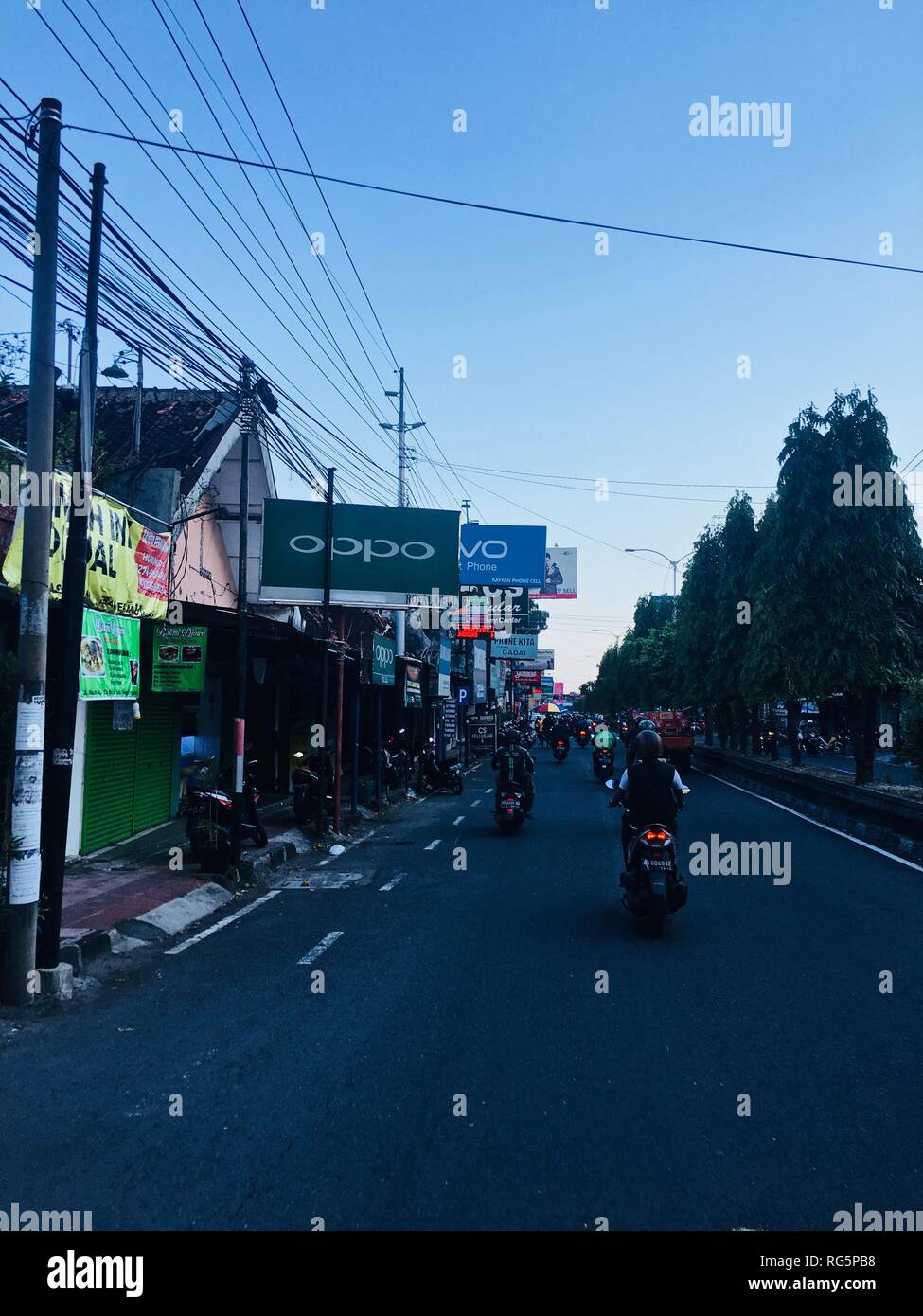 bike riding downtown