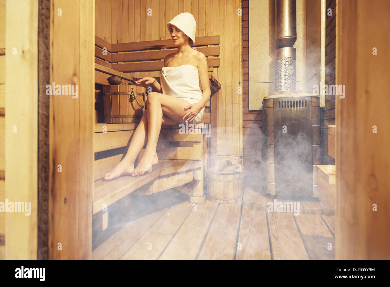 Hidden camera in sauna