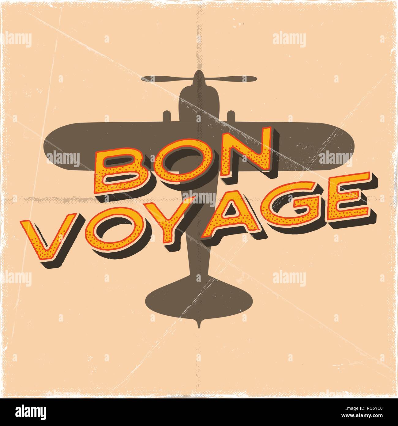 Bon voyage vintage poster hi-res stock photography and images - Alamy